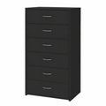 Armoire, avec rangement, avec tiroirs, coloris noir, pour la chambre
