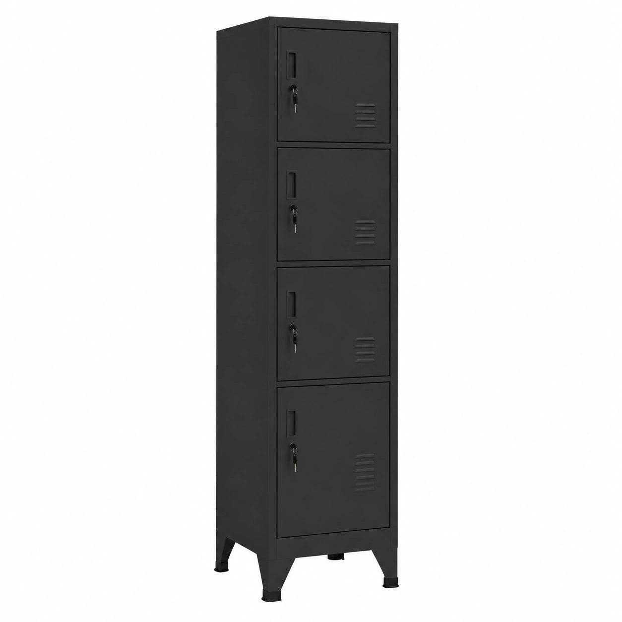 Armoire, en acier, avec rangement, coloris noir, 38 x 40 x 180 cm, pour la chambre
