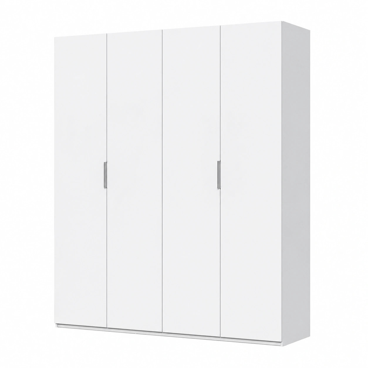 Armoire, avec portes, coloris blanc, 200 x 180 x 52 cm, pour la chambre