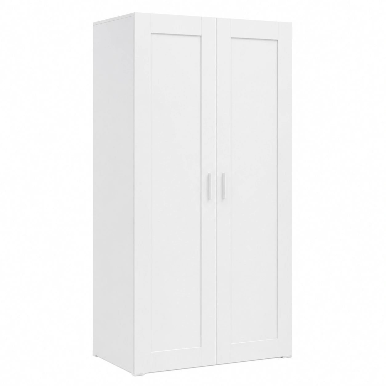 Armoire, avec rangement, avec étagères, avec portes, coloris blanc, pour la chambre
