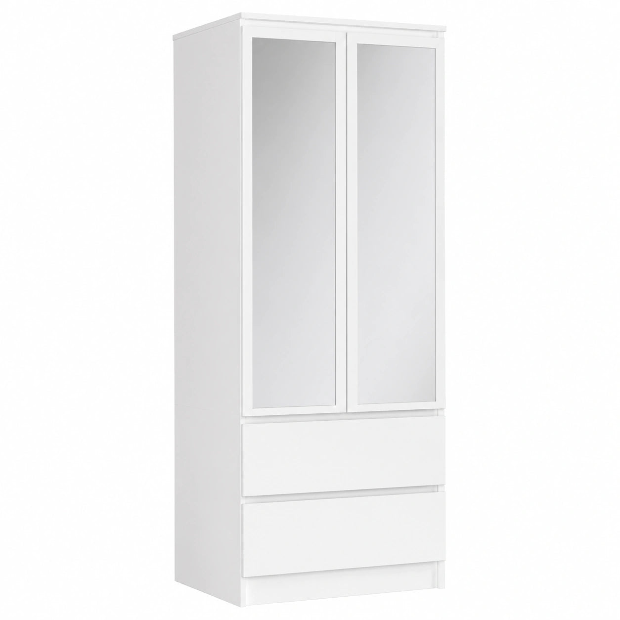 Armoire, avec tiroirs, avec portes, 180 x 60 x 51 cm, coloris blanc, pour la chambre