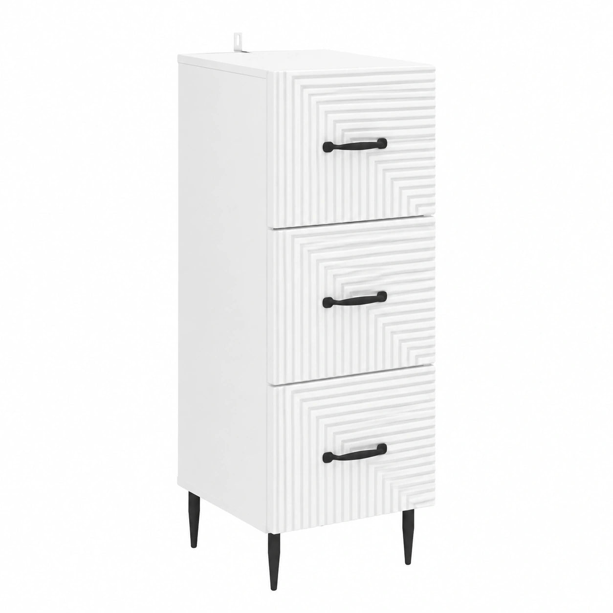 Armoire, avec rangement, avec tiroirs, coloris blanc, 33 x 34,5 x 89,5 cm, pour la chambre
