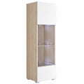 Armoire, en chêne, 40 x 167 x 29 cm, coloris blanc, pour la chambre