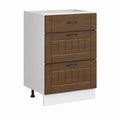 Armoire, avec tiroirs, en chêne, coloris marron, pour la chambre