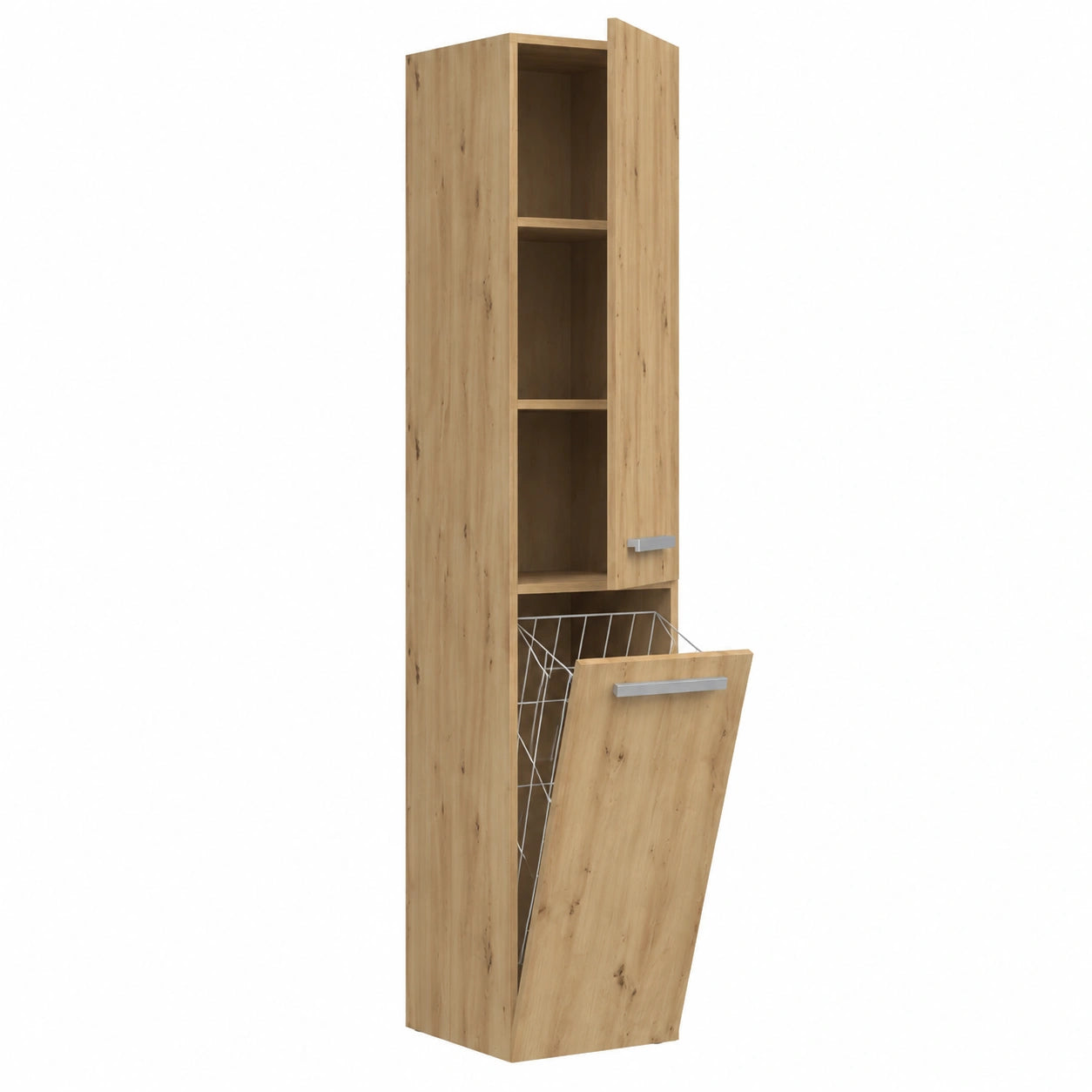 Armoire, avec portes, en chêne, 174 x 31 x 30 cm, pour la chambre