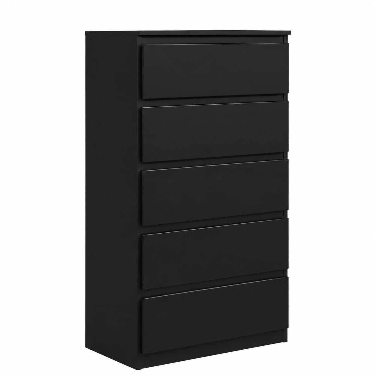 Commode, avec rangement, avec tiroirs, coloris noir, 70 x 124,5 x 39 cm, pour la chambre ou le salon