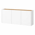 Armoire, en chêne, 138 x 52 x 25 cm, coloris blanc, pour la chambre