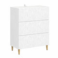 Armoire, avec rangement, avec tiroirs, 66 x 34,5 x 90 cm, coloris blanc, pour la chambre