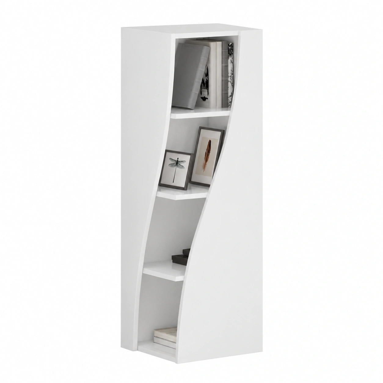 Armoire, avec rangement, avec étagères, coloris blanc, 32 x 32 x 102 cm, pour la chambre