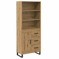 Armoire, avec rangement, en chêne, 2 pièces, pour la chambre