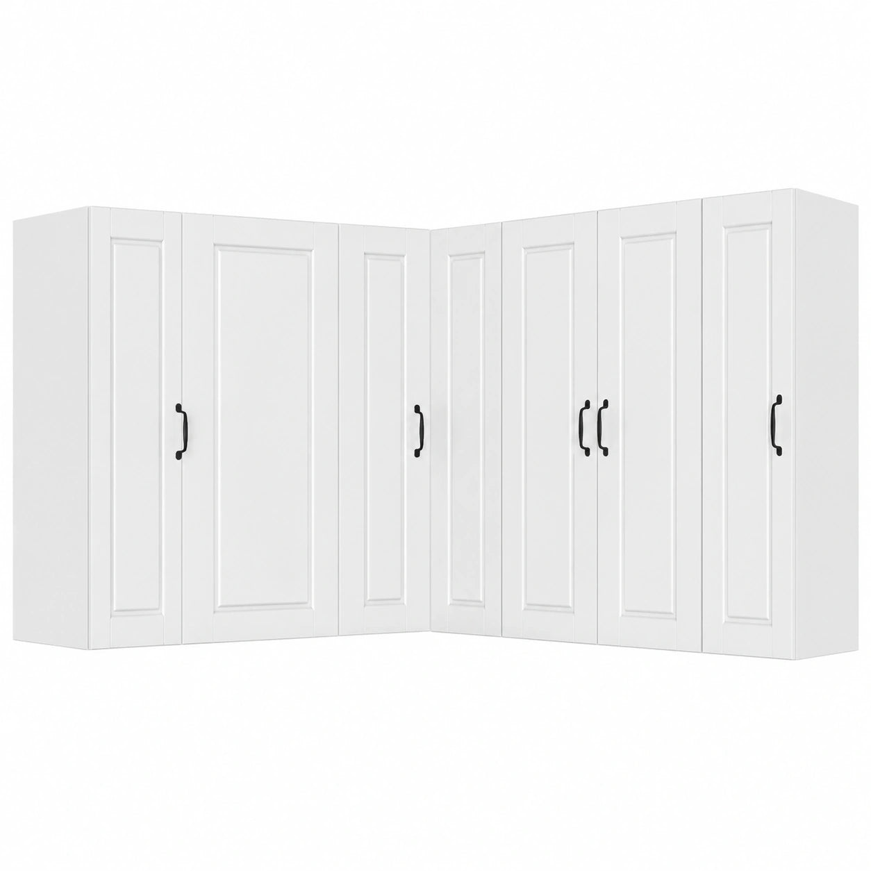 Armoire, avec rangement, avec étagères, avec portes, coloris blanc, 57 x 57 x 100 cm, pour la chambre