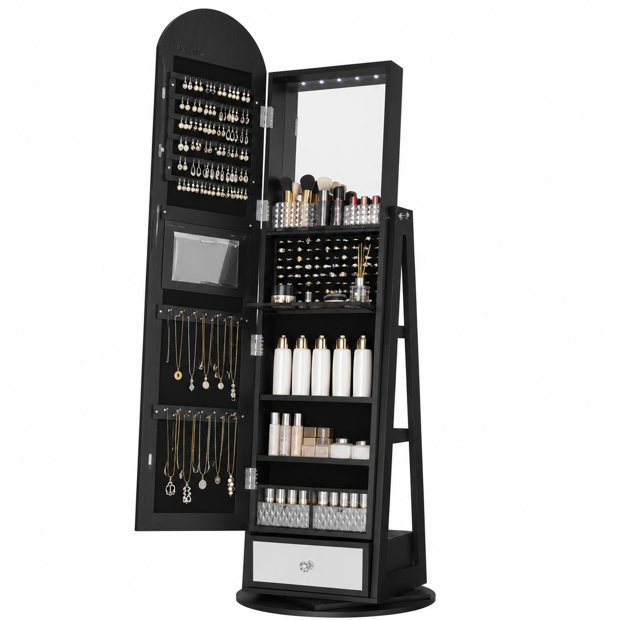 Armoire, avec rangement, coloris noir, pour la chambre